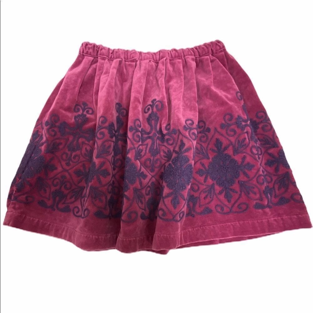 PEEK Fleur Purple Embroidered Skirt Large 8